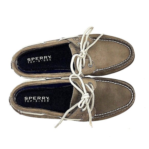 Sperry Top-Sider Mens Tan Leather Boat Shoes sz 7.5 M US EUC - Picture 11 of 12